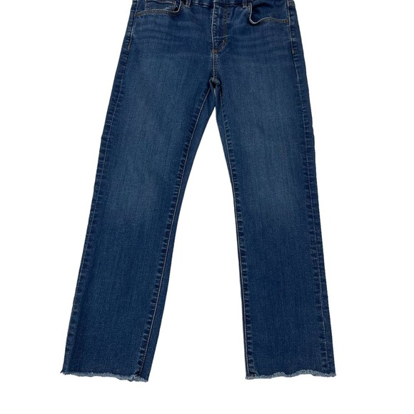 Ann Taylor The Straight Crop Frayed Hem Jean Size 6 - Picture 2 of 7